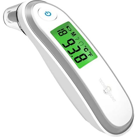 Thermometre Infrarouge - Auriculaire - Sans Contact - Affichage Tricolore - Pour Adulte - Précision Clinique - 1 Pièce (1/5)