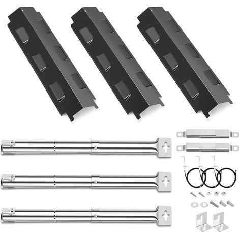 Pièces de Rechange universelles pour Charbroil, Barbecook Vanilla, Barbecook 300, Tenneker TG4, Brûleur de 31-45 cm, Couverture de brûleur de 37 cm et Crossovers, 3 pièces (1/5)