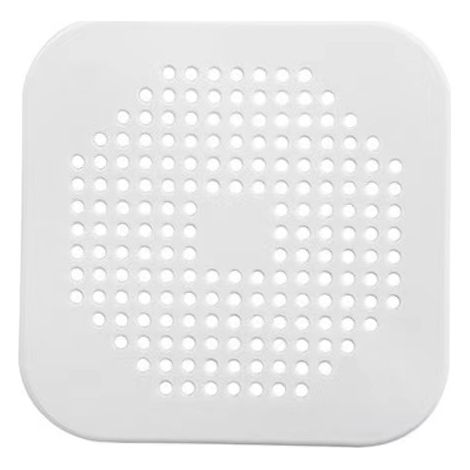 10 Filtres Cheveux Douche Blancs 14.3x14.3x1.5cm Pinces Baignoire (1/5)