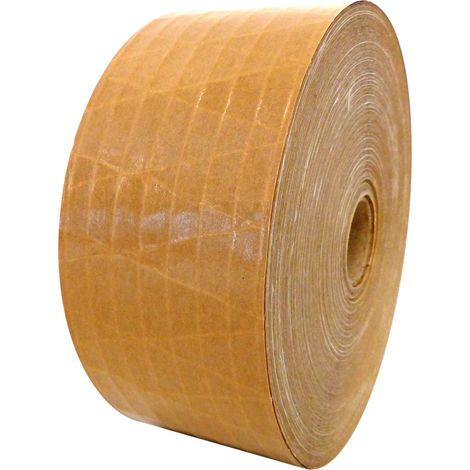Lot de 12 Ruban adhésif kraft gommé armé havane 70mm150m