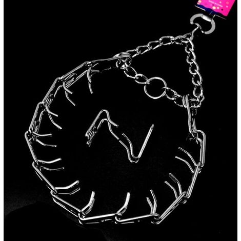Collier de Dressage pour Chien à Pointes Métalliques Réglable (3,5 mm x 55 cm) - Accessoire d'Éducation Canine pour Grands Chiens