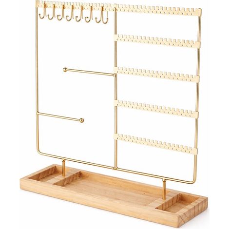 Présentoir à boucles d'oreilles en fer forgé, présentoir métallique pour magasin, étagère de rangement pour bijoux, porte-colliers et boucles d'oreilles, ornements (1/5)