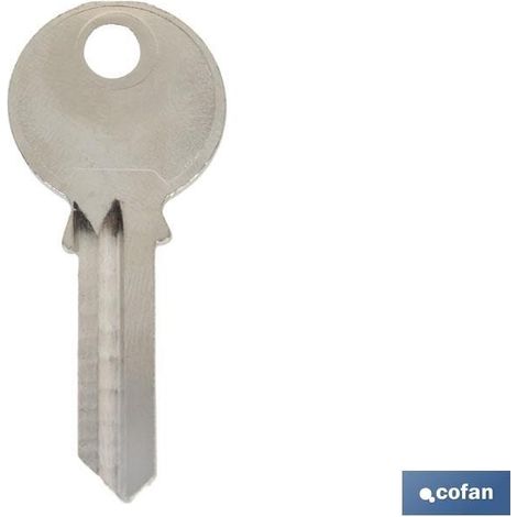Clé brute pour verrou antipalancine 70-90 mm 53x23 mm (1/4)