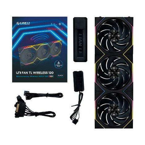 Lian Li 12rtl1w3b Sistema Di Raffreddamento Per Computer Case Per Computer Ventilatore 12 Cm Nero (lian Li Uni Fan Tl Wireless Reverse 120 Black Trip