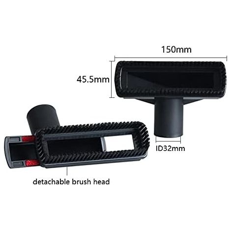 Accessoires de nettoyage pour aspirateur de 32 mm, ensemble avec brosse, embout suceur plat, outil fente et adaptateur tuyau 35 mm à (1/2)