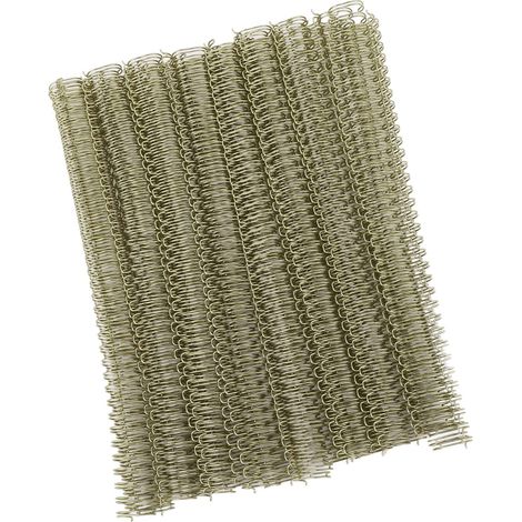 100 pcs anneaux de reliure à double boucle spirale 14,3 mm capacité 120 feuilles A4 70g fil métal nylon doré clair 3:1 34 dents (1/5)