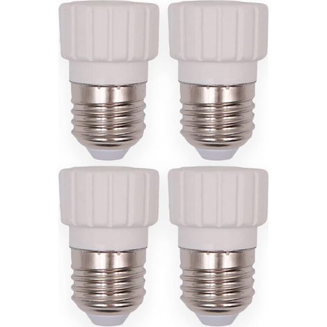 4PCS E27 vers GU10 Convertisseur de Douille Adaptateur de Douille de Base de Lampe pour Ampoules LED