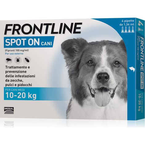 Frontline ANTIPARASSITARIO SPOT ON per cani 10÷20 kg. (cf. 4 pipette)