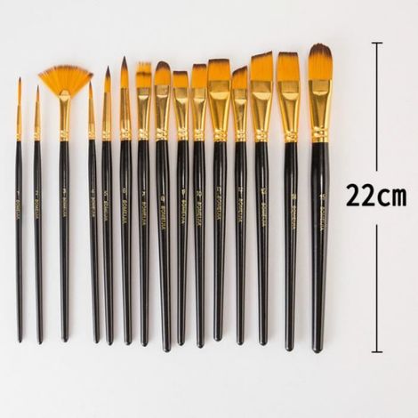 Pinceaux de peinture - Ensemble 19Pcs - Nylon - Palette en toile - Pour enfants et artistes (1/3)