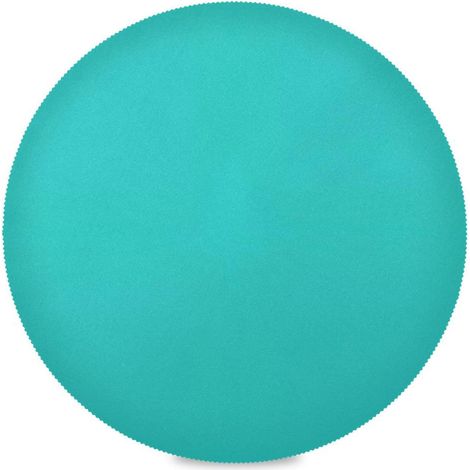 Sets de table ronds de Noël résistants à la chaleur et imperméables - Turquoise moyen - Couleur unie - Accessoires de table de salle à manger - 39 cm - 1 pièce'15.4x15.4inx1'-'15.4x15.4inx1 (1/5)
