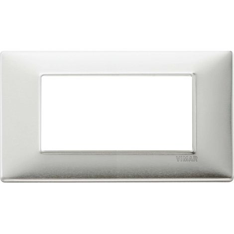 Vimar Plana Abdeckrahmen 4 Module Farbe Aluminium gebürstet 14654.81