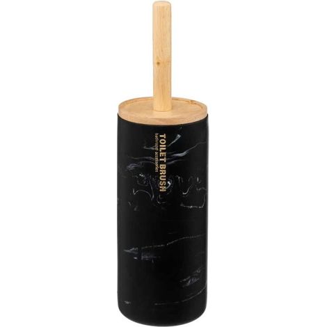 Brosse WC en Bambou "Léa" 37cm Noir (1/3)