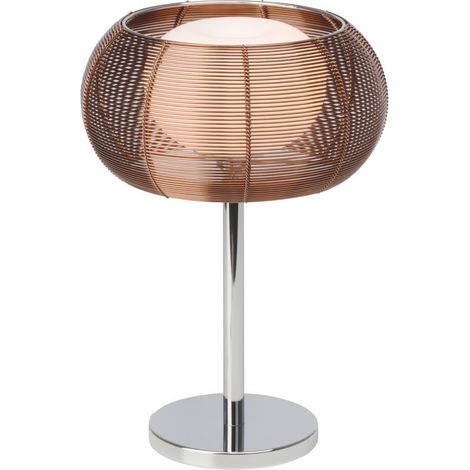 BRILLIANT lampe de table relax bronze / chrome 1x QT14, G9, 25W, adapté aux lampes à culot à broche non incluses Avec interrupteur à cordon Convient aux lampes LED (1/3)