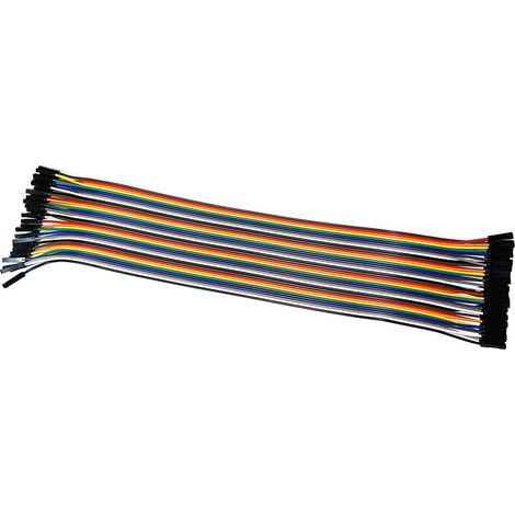 Câble DuPont 40P, double extrémité 1P-1P, longueur totale 30CM, 2,54MM, câble ruban coloré, connecteur femelle-femelle M7.