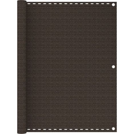 Écran de balcon brise pare vue protection confidentialité 120 x 400 cm PEHD marron
