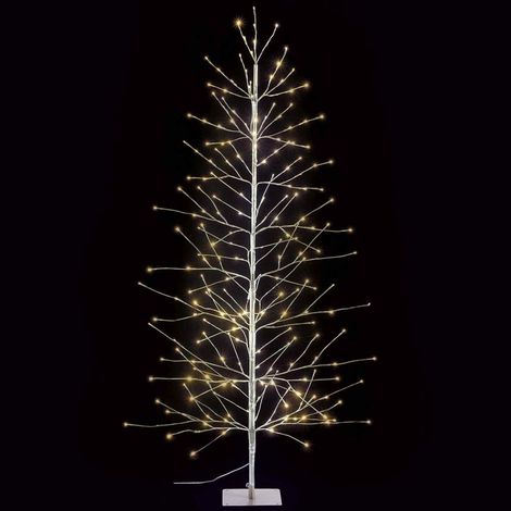 Albero Natale Luminoso Argento, 232 Led, Uso Intero ed Esterno - Altezza 1,80 Mt (1/4)