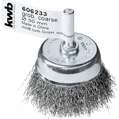 kwb Spazzole a tazza, filo in acciaio HSS ondulato, per l'uso con trapani e avvitatori a batteria 606233 1 pz.
