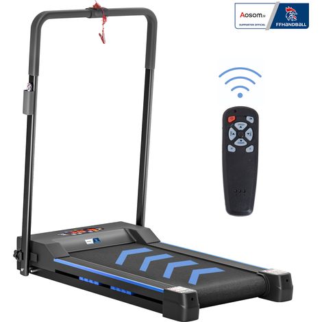 Tapis de course électrique de marche - 370 W pliable télécommande écran LCD vitesse 1-6 Km/h