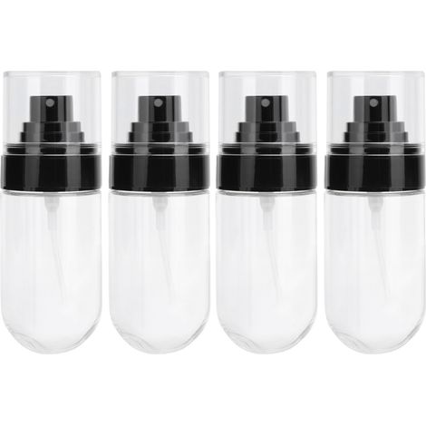 Ensemble de 4 Flacons Pulvérisateurs Miniatures Portables en Plastique Vide Remplissable pour Voyage 60ml (1/5)