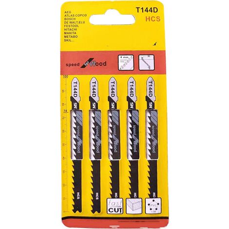 DT2166QZ HCS T144D Lame de scie sauteuse à poignée en T (5 pièces) (importée du Royaume-Uni) Multicolore