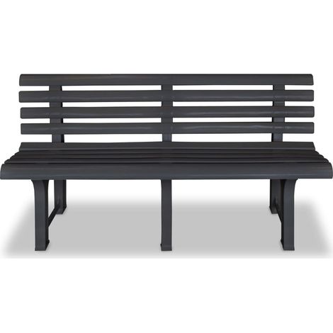 Maison Exclusive - Panchina da Giardino 145,5 cm in Plastica Antracite