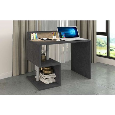 Scrivania Ufficio Esse 2 Report 100 cm con Sopralzo - Scrivania Compatta 100x50x92,5 (1/5)