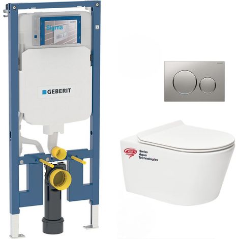 Geberit Bati-support Geberit UP720 pacchetto wc extrapiatto + wc senza flangia + sedile wc slim