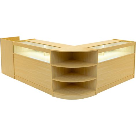 Set Banconi Acero LED Sagittarius B1200 LM60 TB60 Vetrine con Serratura Ante Scorrevoli Chiavi Ripiani Negozio Abbigliamento Gioielli Cassa Angolo Espositore Vetro Illuminazione (1/5)