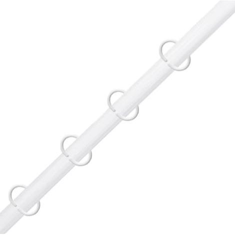12 Pcs Anneaux de Douche en Plastique,Anneaux pour Rideaux de Douche,  C Crochets de Rideaux, pour Rideau de Fenêtre