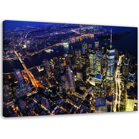 Tableau sur toile New York at Night Ville 60x40 (1/5)