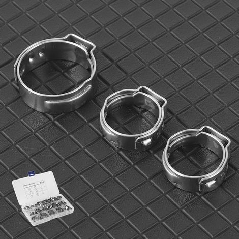 42 colliers de serrage en acier inoxydable à une oreille, 1/2 po et 3/4 po, pour raccords de tuyauterie PEX (1/5)