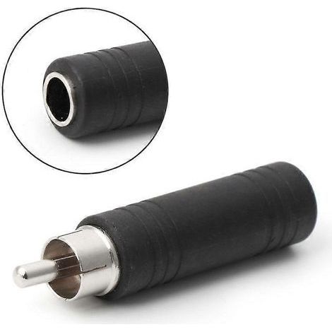 Adaptateur RCA Phono vers Jack Femelle 6.5mm Mono - Connecteur Câble Audio (1/5)