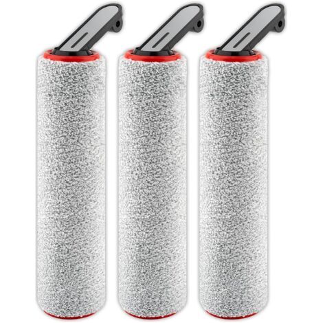 Neptune – Pack de 3 brosses à rouleaux de rechange pour aspirateur Dreame H14 Pro – Multi-surfaces – Matériau microfibre haute densité – Autonettoyantes