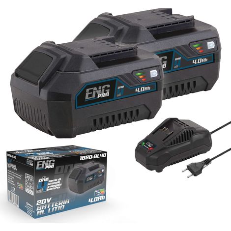 Kit ONE4ALL - 2 Batterie 4.0 Ah + caricabatteria - ENG PRO 1B20-BL40-2CB (1/5)
