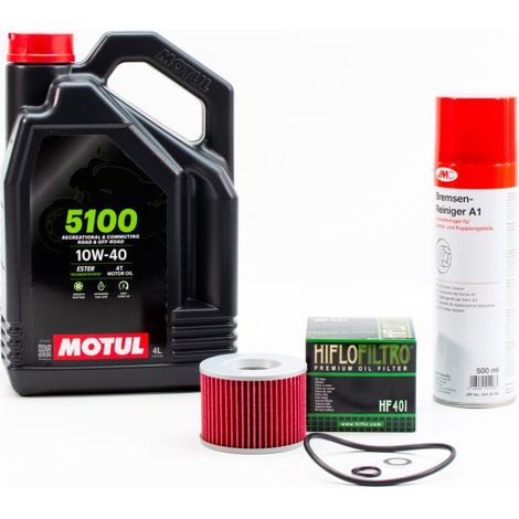 Kit Entretien Vidange Standard pour HONDA CB 350 F Four de 1973 à 1975 - MOTUL 5100 10W40 4L