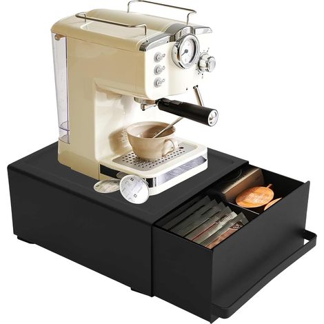 Porte-Capsules de Café avec Tiroir en Acier au Carbone Organisateur avec Grande Capacité Pour Machine à Café et Accessoires de Cuisine (1/5)