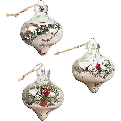 3-teiliges Set transparenter Weihnachtsbaum-Zubehör
