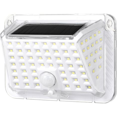 Lampe solaire extérieure à 90 LED avec détecteur PIR, 3 modes et batterie 1200 mAh, IP65 (noir) (1/5)