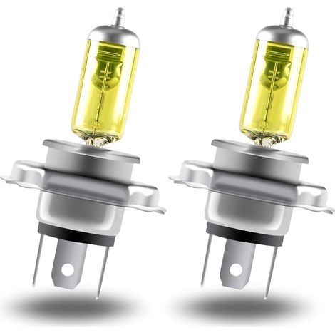 Ampoules halogènes H4 dorées ultra-brillantes 12V 60/55W - Lot de 2 pour phares de voiture (1/5)