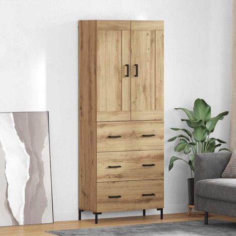 Highboard mit Schubladen 2 pcs Artisan-Eiche Holzwerkstoff