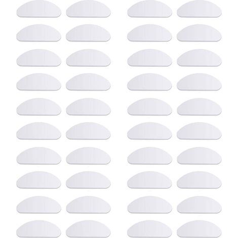 20 paires de plaquettes de nez pour lunettes plaquettes de nez souples en silicone antidérapantes plaquettes de nez auto-adhésives lunettes (transparent, 1,5 mm),