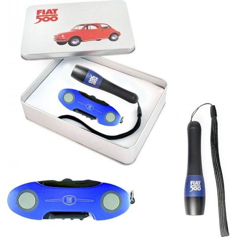 Coffret couteau multifonctions et torche Fiat 500