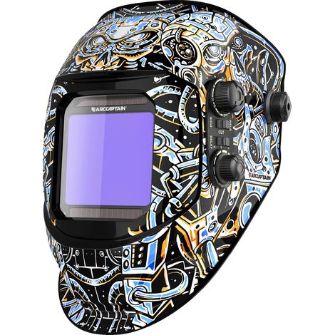 Casco per saldatura auto-oscurante, a energia solare, AR-WC010 (1/2)