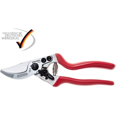 Tijeras de podar 215 mm ergonómico, plata/rojo - Berger 1114