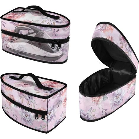 Sac De Rangement Pour Fer A Repasser - Rose Et Violet - Léger - Pour Voyage Et Utilisation Domestique - 1 Pièce (1/5)
