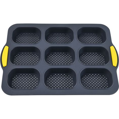 Mini-Backform für Baguettes, antihaftbeschichtete Silikon-Backform für französisches Brot, knusprige Backform für Kuchen (2)