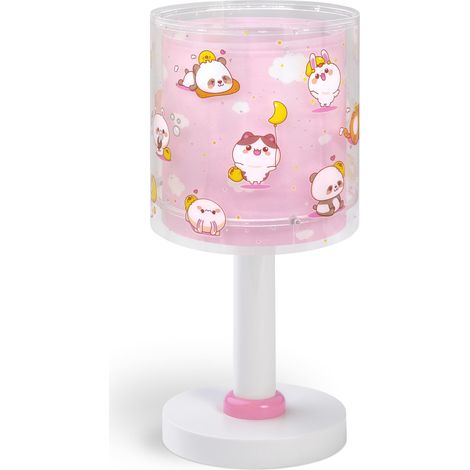 Lampe de chevet ou de table enfant veilleuse petits animaux rose, 41761S, G4 - LED 4 W - Ampoule incluse (1/5)