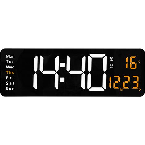 Horloges Murales LED Grand écran, Horloge Murale Numérique pour Salon, Bureau, Salle de Classe, Salle de Sport, Décoration de Magasin (X) (1/5)