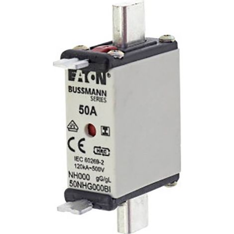 Eaton 50NHG000BI Fusibile NH con visualizzazione sicura meccanica Misura fusibile = 000 50 A 500 V 3 pz. (1/4)