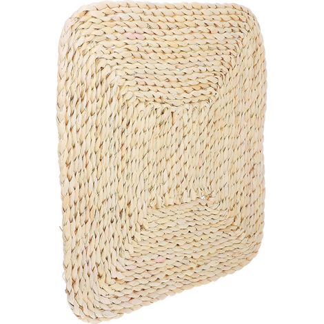 Coussin de siège carré en herbe pour tapis de yoga, coussin de siège tissé monobloc pour la maison (1/5)